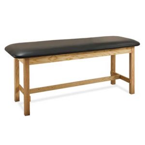 Treatment Table, Flat Top, Wood, H-Brace