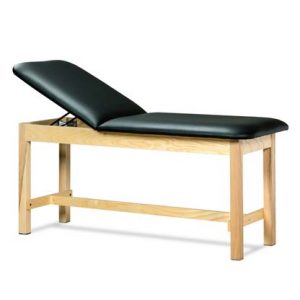 Treatment Table, Wood, Adjustable Backrest, H-Brace