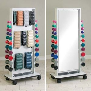 Clinton Combo Mirror Cuff Weight & Dumbbell Rack